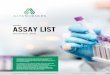 Altasciences Bioanalytical Assay List