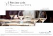 US Restaurants 21 Themes for 2021