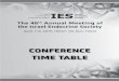CONFERENCE TIME TABLE