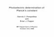 Photoelectric determination of Planck's constant