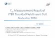 Tcs Measurement Result of ITER Toroidal Field Insert Coil 