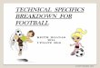 TECHNICAL SPECIFICS BREAKDOWN FOR FOOTBALL