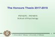 The Honours Thesis 2017-2018 - University of Ottawa