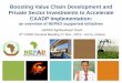 Boosting Value Chain Development and Private Sector 