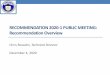 RECOMMENDATION 2020-1 PUBLIC MEETING: Recommendation …