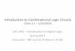 Introduction to Combinational Logic Circuits