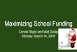 Maximizing School Funding - Weebly