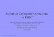 Safety in Cryogenic Operations at RHIC