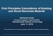 First Principles Calculations of Existing and Novel 