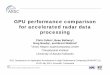 GPU performance comparison for accelerated radar data 