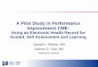 A Pilot Study in Performance Improvement CME