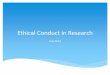 Ethical Conduct in Research - Valcour Lab