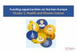 Funding opportunities on Horizon Europe Cluster 1: Health 