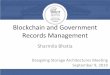 Blockchain and Government Records Management