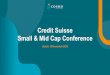 Credit Suisse Small & Mid Cap Conference