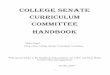College Senate Curriculum Committee Handbook