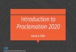 Introduction to Proclamation 2020 - Texas