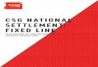 CSG NATIONAL SETTLEMENT: FIXED LINE