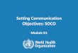 Setting Communication Objectives: SOCO