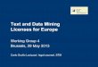 Text and Data Mining Licenses for Europe