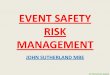 EVENT SAFETY RISK MANAGEMENT - IOSH