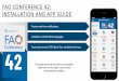 FAO CONFERENCE 42: INSTALLATION AND APP GUIDE