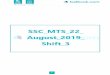 SSC MTS 22 August 2019 Shift 3