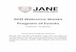 2021 Welcome Weeks Program of Events - Jane
