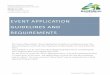 Event application Guidelines and requirements