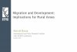 Migration and Development: Implications for Rural Areas