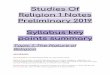 Studies Of Religion 1 Notes Preliminary 2019 Syllabus key 