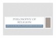 PHILOSOPHY OF RELIGION - Thinking Differently