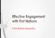 Effective Engagement with First Nations