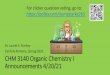 CHM 3140 Organic Chemistry I Announcements 2/2/21