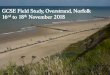 GCSE Field Study, Overstrand, Norfolk 16 rd to 18th 