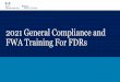 2021 General Compliance and FWA Training For FDRs