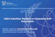 IAEA Activities Related to Clearance and Exemption