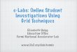 e-Labs: Online Student Investigations Using Grid Techniques