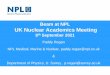 Beam at NPL UK Nuclear Academics Meeting