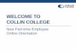 WELCOME TO COLLIN COLLEGE