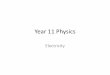 Year 11 Physics