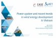 Power system and recent trends in wind energy development 