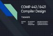 COMP 442 / 6421 Compiler Design