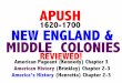New England & Middle Colonies - APUSH Review