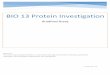 BIO 13 Protein Investigation - NSTA
