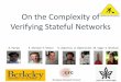On the Complexity of Verifying Stateful Networks