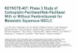 KEYNOTE-407: Phase 3 Study of Carboplatin-Paclitaxel/Nab 
