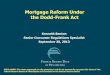 Mortgage Reform Under the Dodd-Frank Act