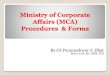 Ministry of Corporate Affairs (MCA) Procedures & Forms