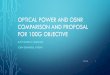 Optical Power and OSNR Comparison and Proposal for 100G 